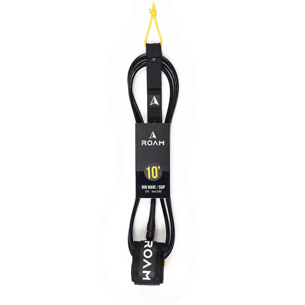 ROAM - 10'  Big Wave/SUP Leash - Black