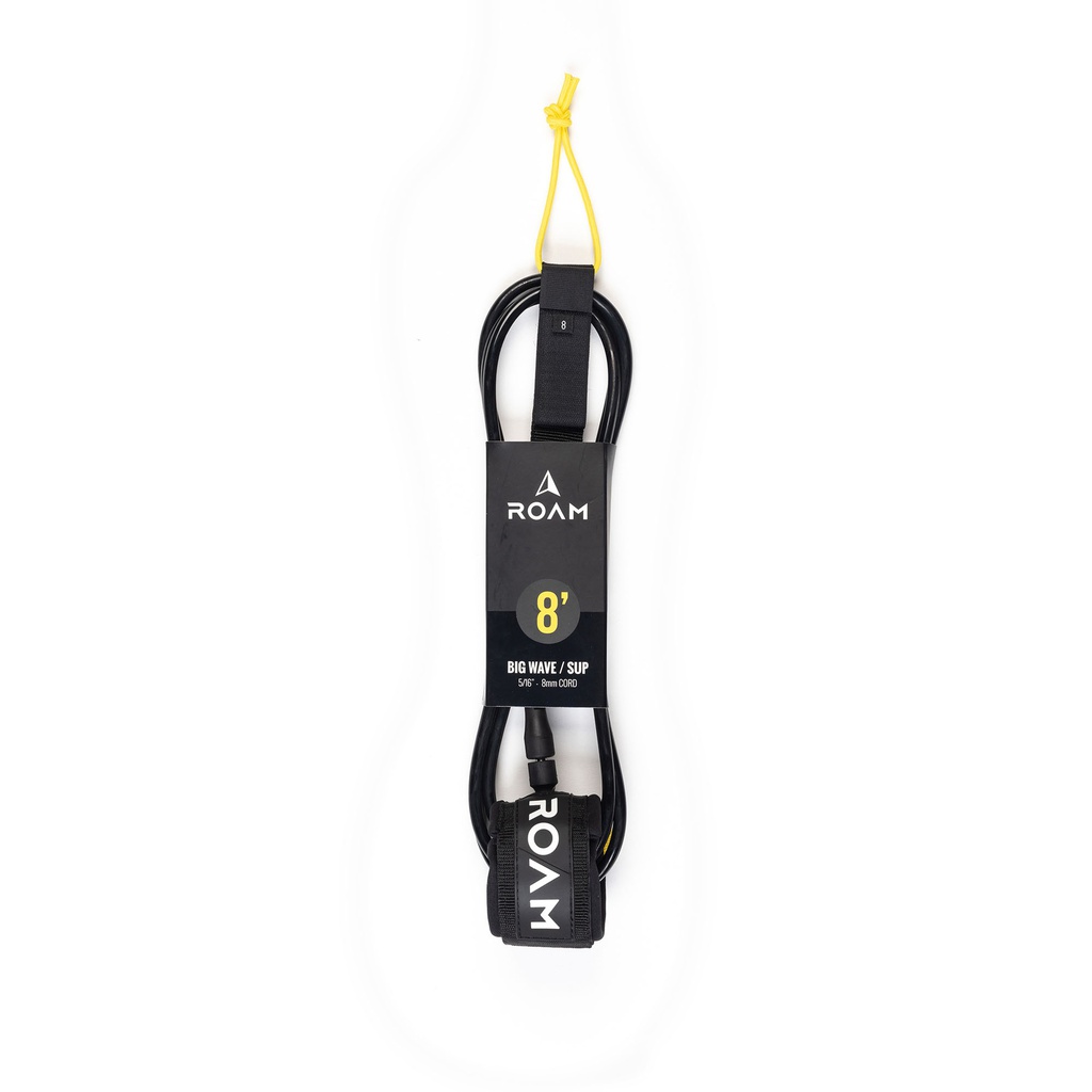 ROAM - 8'  Big Wave/SUP Leash - Black