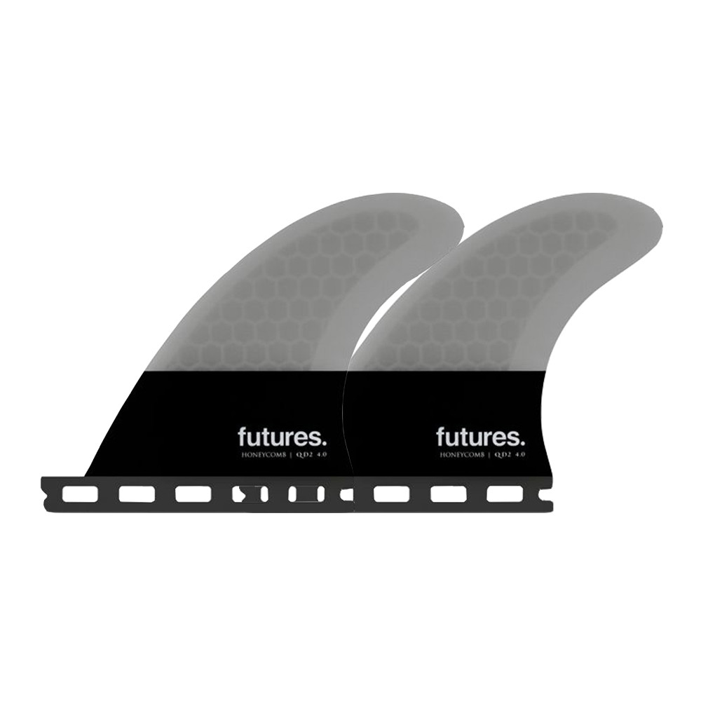 Futures QD2 3.75 Flat HC Quad Rear - Light Grey/Black
