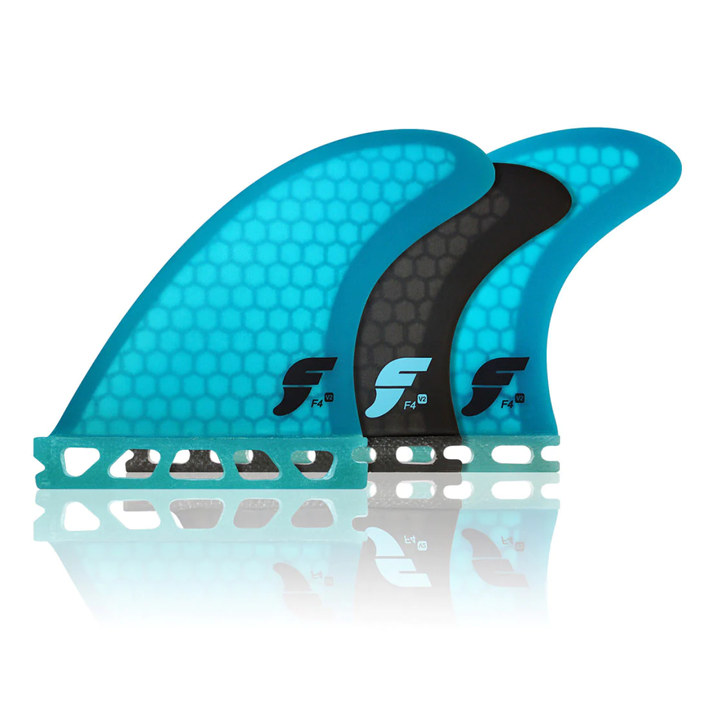 Futures - F4 Legacy 5-Fin (S) - Honeycomb - Smoke/Black/Blue