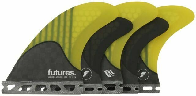 Futures - F4 Generation Series V2 5-Fin (S) - Blackstix - Yellow