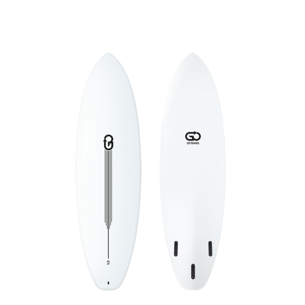 GO Softboard 6'4 - Surf Range - White 