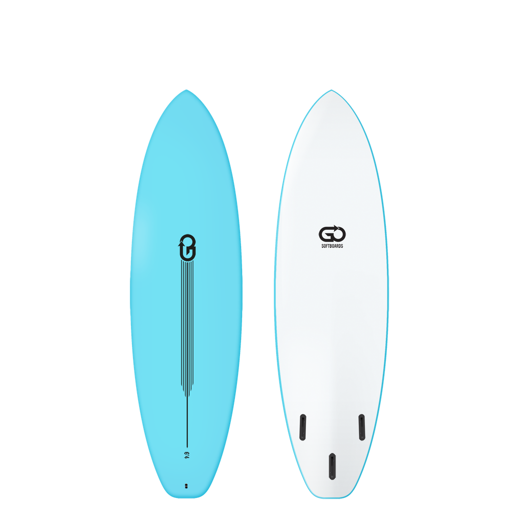 GO Softboard 6'4 - Surf Range - Light Blue 