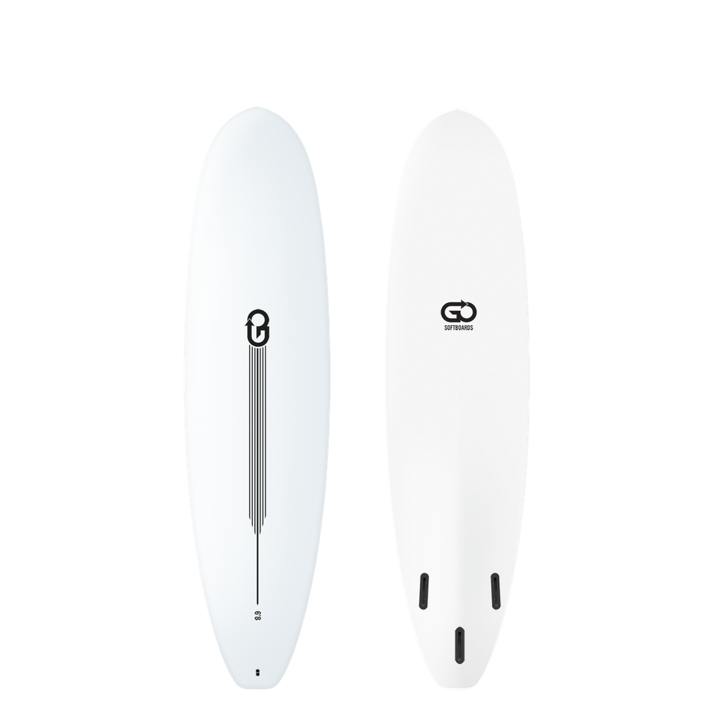 GO Softboard 6'8 - Surf Range - White 