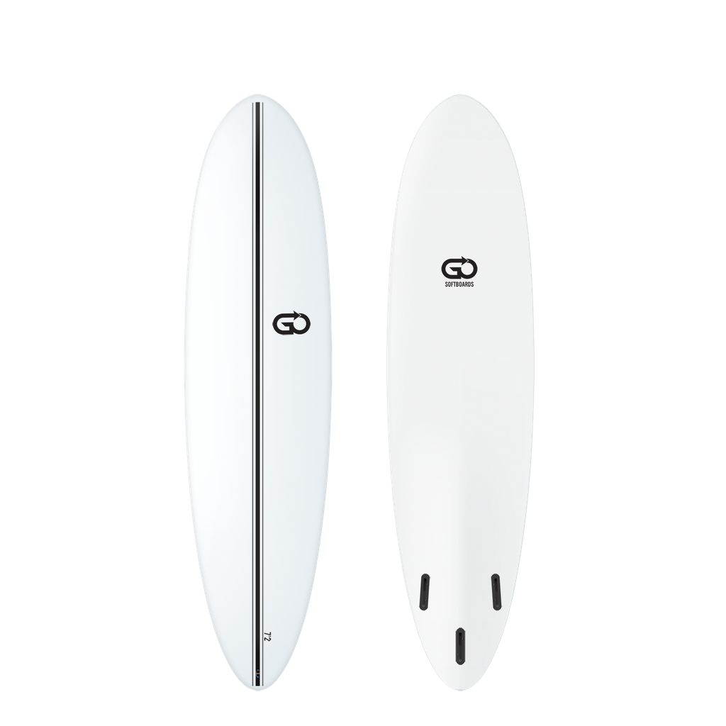 GO Softboard 7'2 - Surf Range - White 