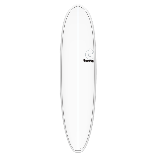 torq TET 7´4 - Funboard V+ - White + Pinline 