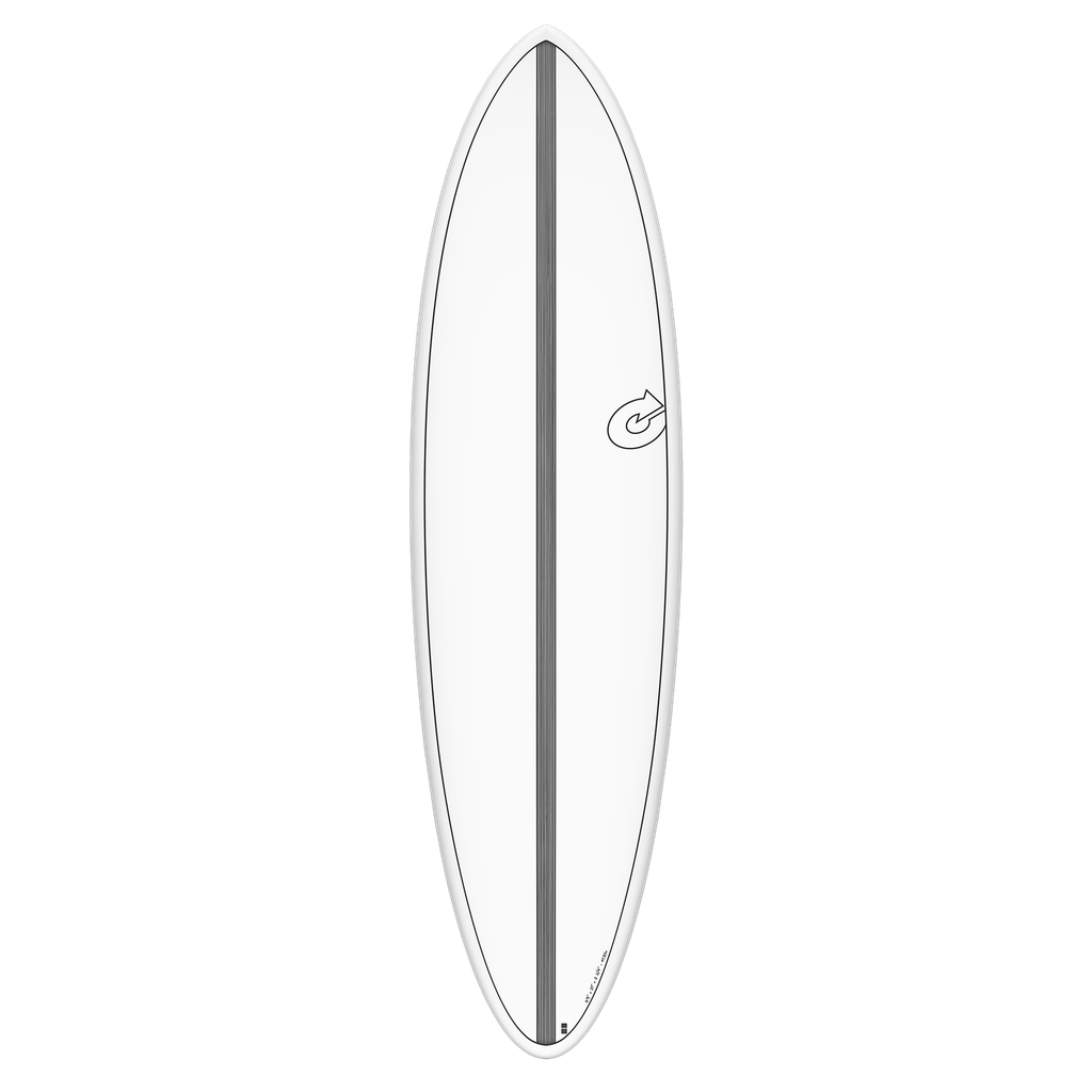 torq TET 6´8 - Funboard - White + Carbon Strip 