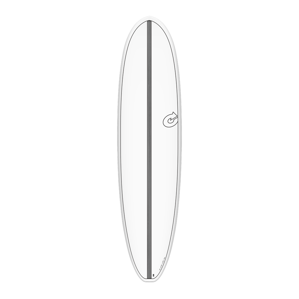 torq TET 7´8 - Funboard V+ - White + Carbon Strip 