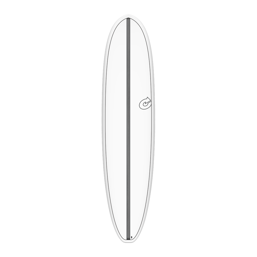 torq TET 8´2 - Funboard V+ - White + Carbon Strip 