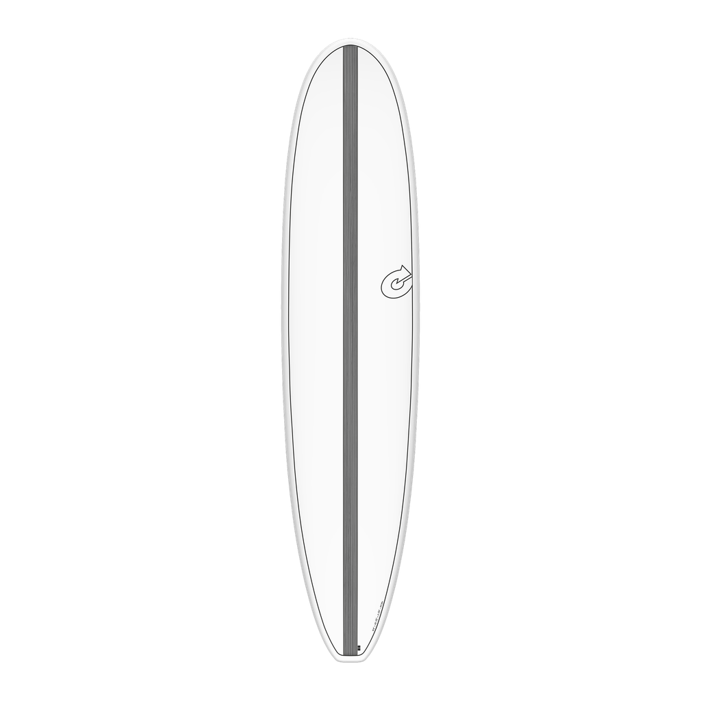 torq TET 8´6 - Longboard - White + Carbon Strip 