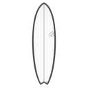 torq TET 5´11 - Fish - White + Carbon Strip + Graphite Rails