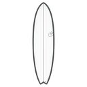 torq TET 6´10 - Fish - White + Carbon Strip + Graphite Rails