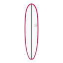 torq TET 7´4 - Funboard V+ - White + Carbon Strip + Red Rails