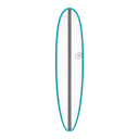 torq TET 8´0 - Longboard - White + Carbon Strip + Teal Rails