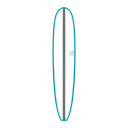 torq TET 9´6 - Longboard - White + Carbon Strip + Teal Rails