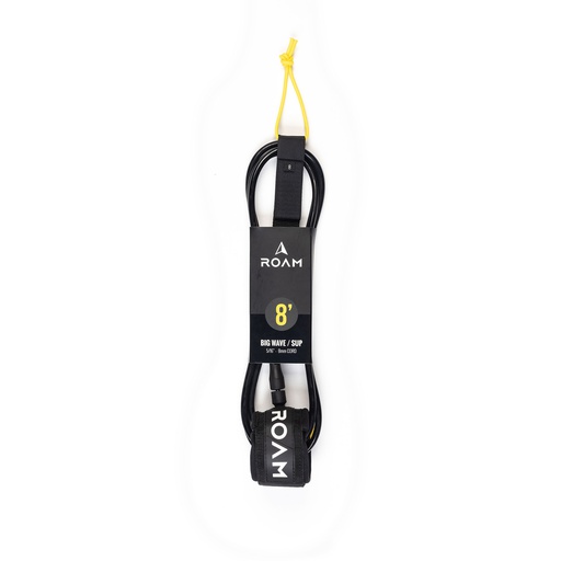 [RO-L-A-BW-8-BK] ROAM - 8'  Big Wave/SUP Leash - Black