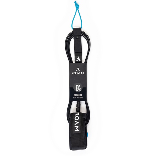 [RO-L-A-PR-9-BK-CF] ROAM - 9' Premium Calf Leash - Black