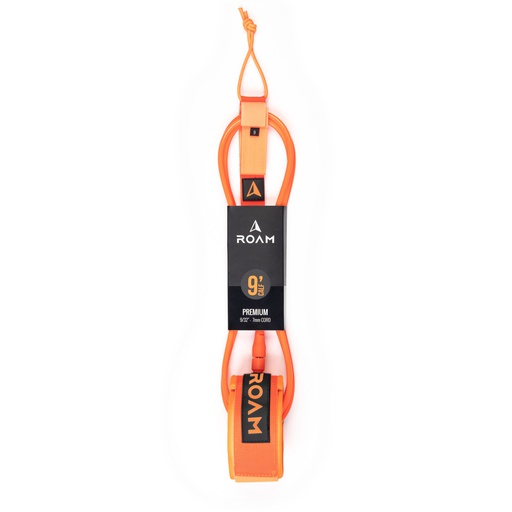 [RO-L-A-PR-9-OR-CF] ROAM - 9' Premium Calf Leash - Orange