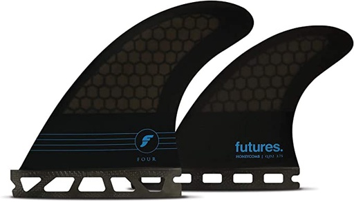 [1140-130-40] Futures - F4 Legacy Quad (S) - Honeycomb - Smoke/Black/Blue