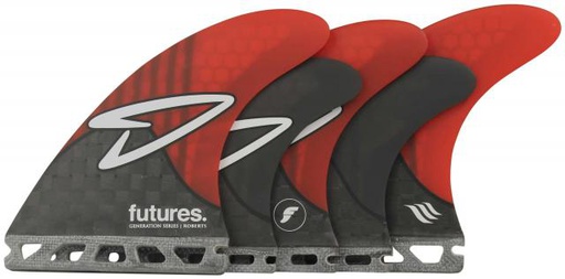 [2403-406-50] Futures - Roberts V2 5-Fin (M) - Honeycomb - Carb/Red/Smk