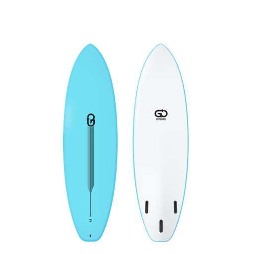[GO-B-0604-C] GO Softboard 6'4 - Surf Range - Light Blue 