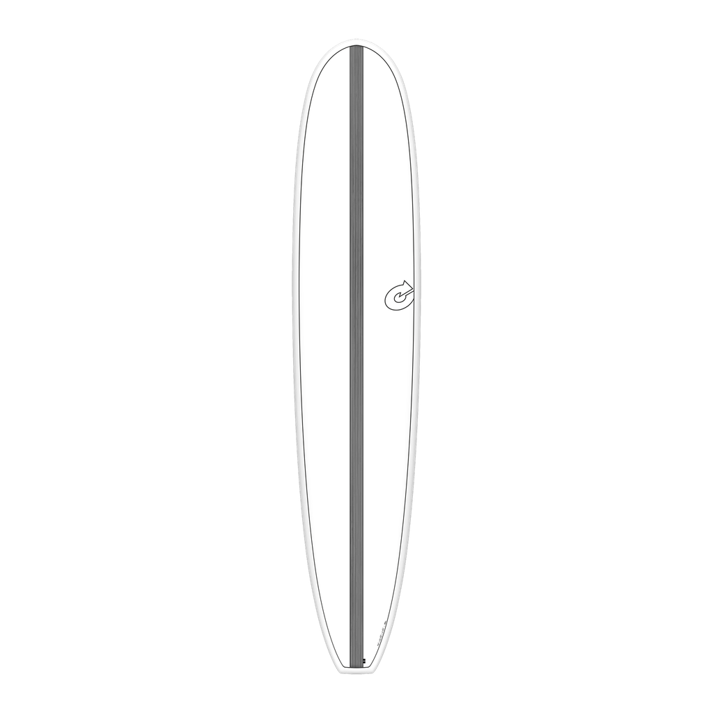 torq TET 9´6 - Longboard - White + Carbon Strip 