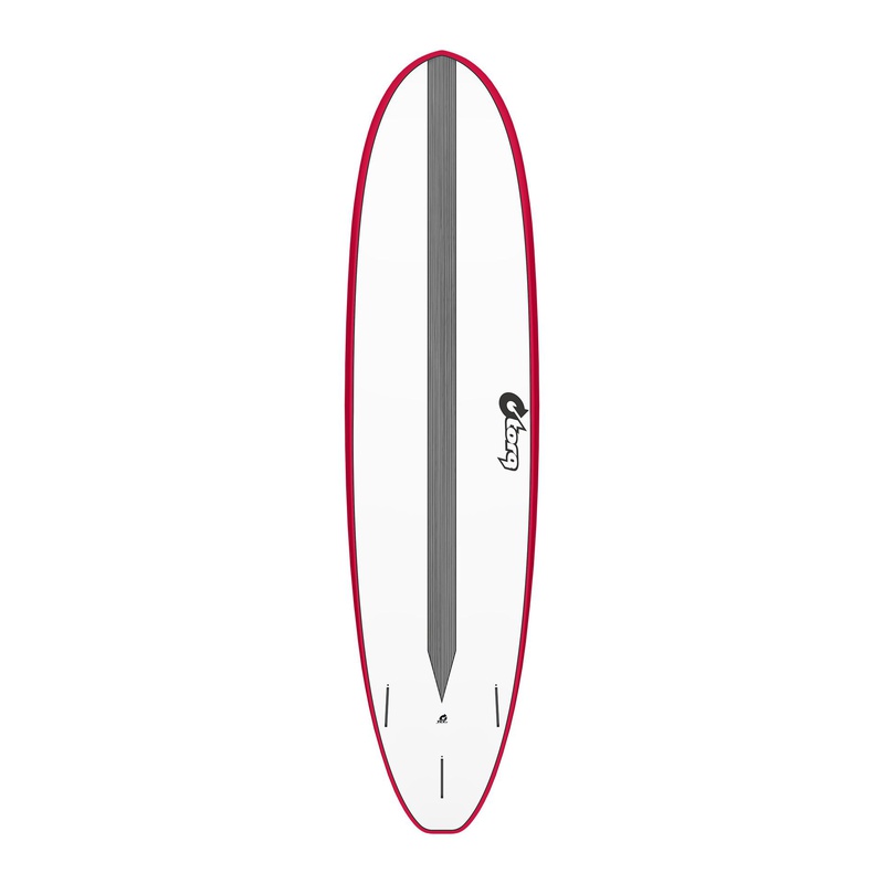 [TQ-E-CS-RS-0704] torq TET 7´4 - Funboard V+ - White + Carbon Strip + Red Rails