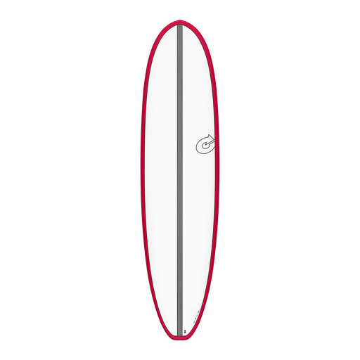 [TQ-E-CS-RS-0704] torq TET 7´4 - Funboard V+ - White + Carbon Strip + Red Rails