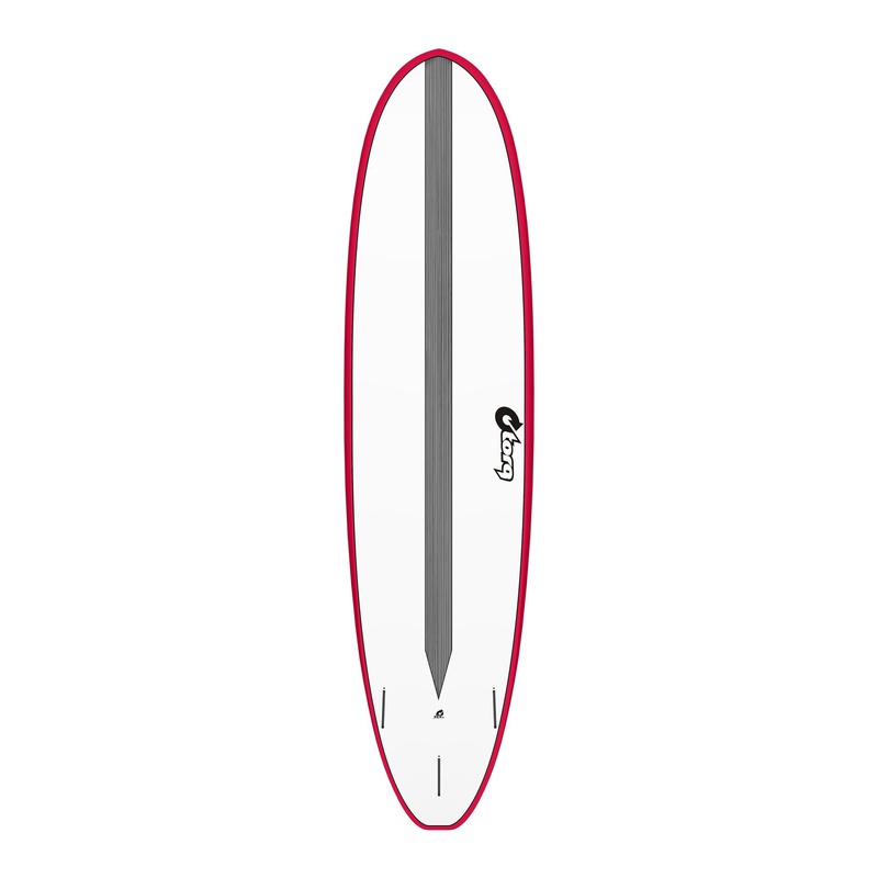 [TQ-E-CS-RS-0708] torq TET 7´8 - Funboard V+ - White + Carbon Strip + Red Rails