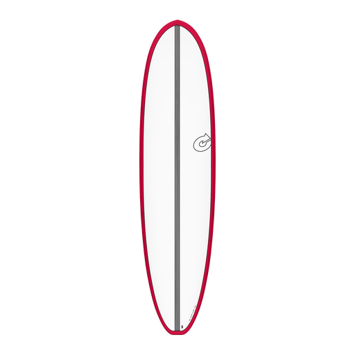 [TQ-E-CS-RS-0708] torq TET 7´8 - Funboard V+ - White + Carbon Strip + Red Rails