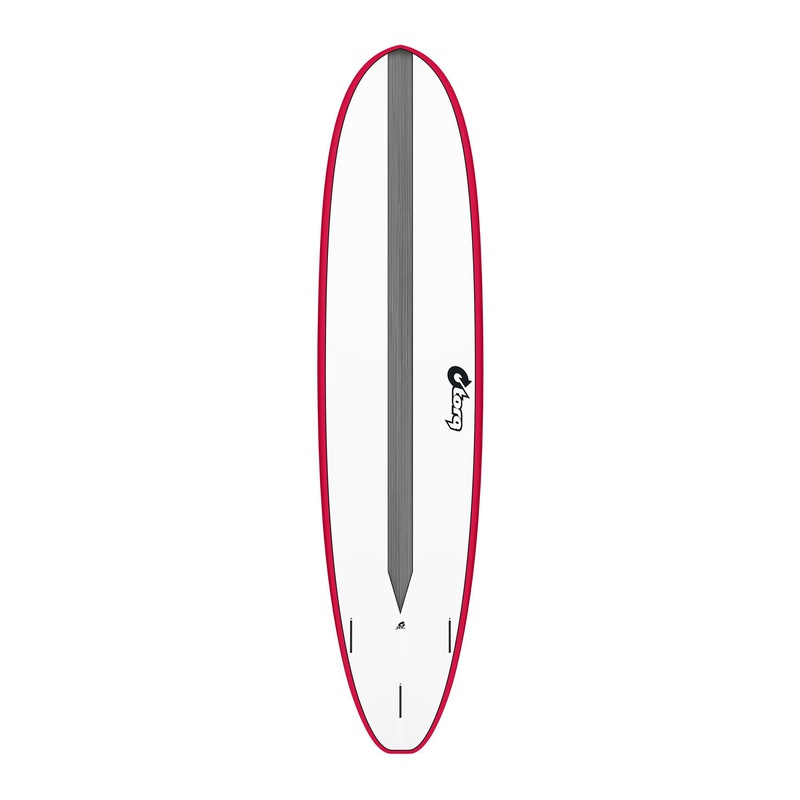 [TQ-E-CS-RS-0802] torq TET 8´2 - Funboard V+ - White + Carbon Strip + Red Rails