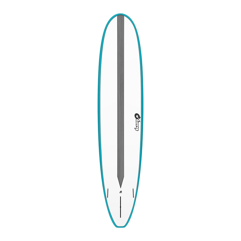 [TQ-E-CS-RS-0900] torq TET 9´0 - Longboard - White + Carbon Strip + Teal Rails