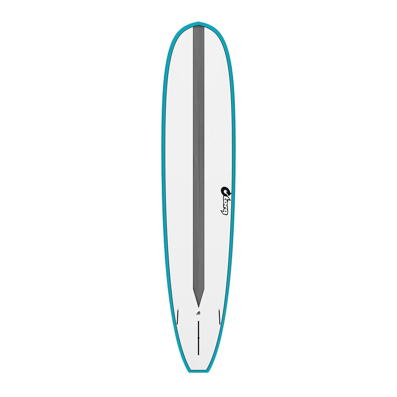 [TQ-E-CS-RS-0901] torq TET 9´1 - Longboard - White + Carbon Strip + Teal Rails