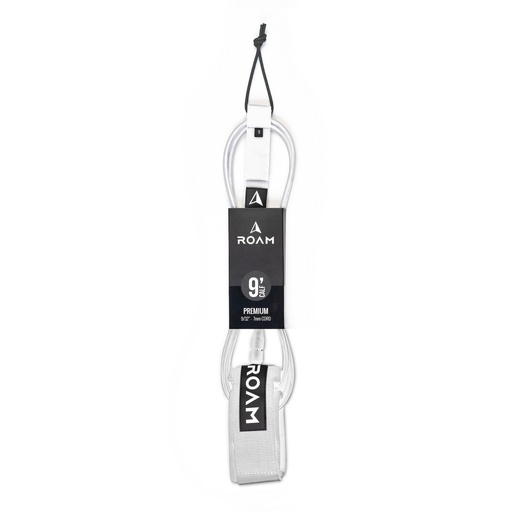 [RO-L-A-PR-9-WT-CF] ROAM - 9' Premium Calf Leash - White